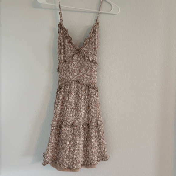 Altar’d State Beige Floral Tiered Ruffle Mini Dress - Picture 11 of 11